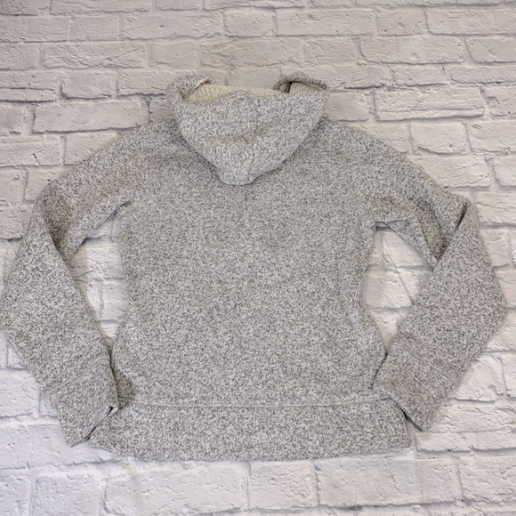 Nike ACG Sherpa Hooded pullover sweatshirt top light Heather gray Button front - Picture 2 of 11